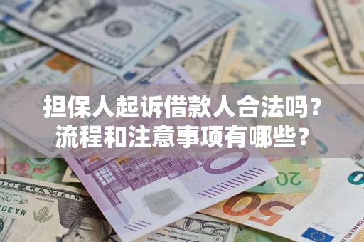 武汉担保人起诉借款人合法吗？流程和注意事项有哪些？