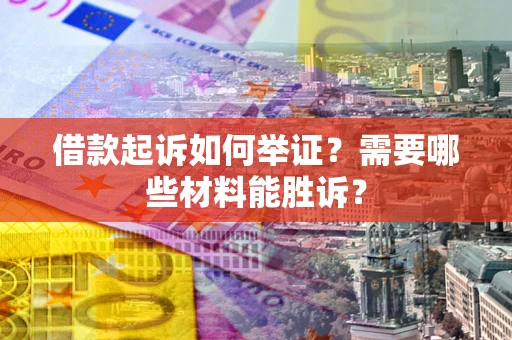 武汉借款起诉如何举证？需要哪些材料能胜诉？