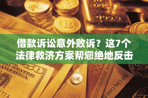 武汉借款诉讼意外败诉？这7个法律救济方案帮您绝地反击！
