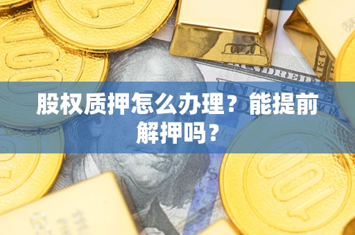 武汉股权质押怎么办理？能提前解押吗？